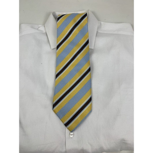 GIORGIO ARMANI Tie Striped Yellow Brown‎ Designer 4” X 60”